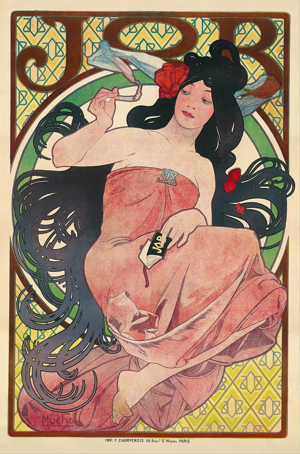 Job by Alphonse Mucha, 1890s (lithograph poster)