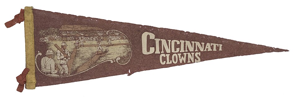 Vintage Cincinnati Clowns felt baseball pennant by Smithsonian National Museum of African American History and Culture