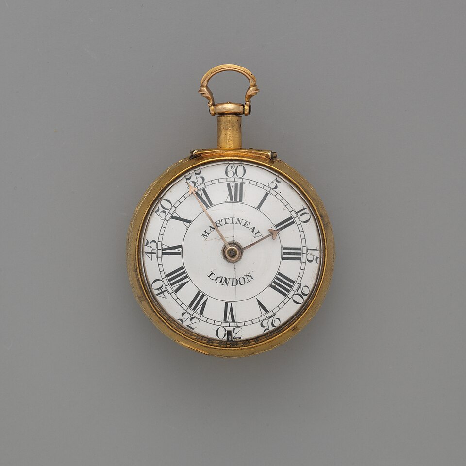 Clock-watch by Joseph Martineau Sr., London, about 1760