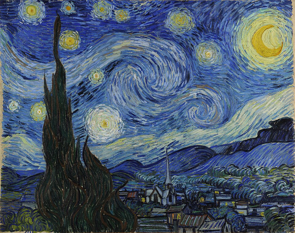 The Starry Night by Vincent van Gogh, 1889